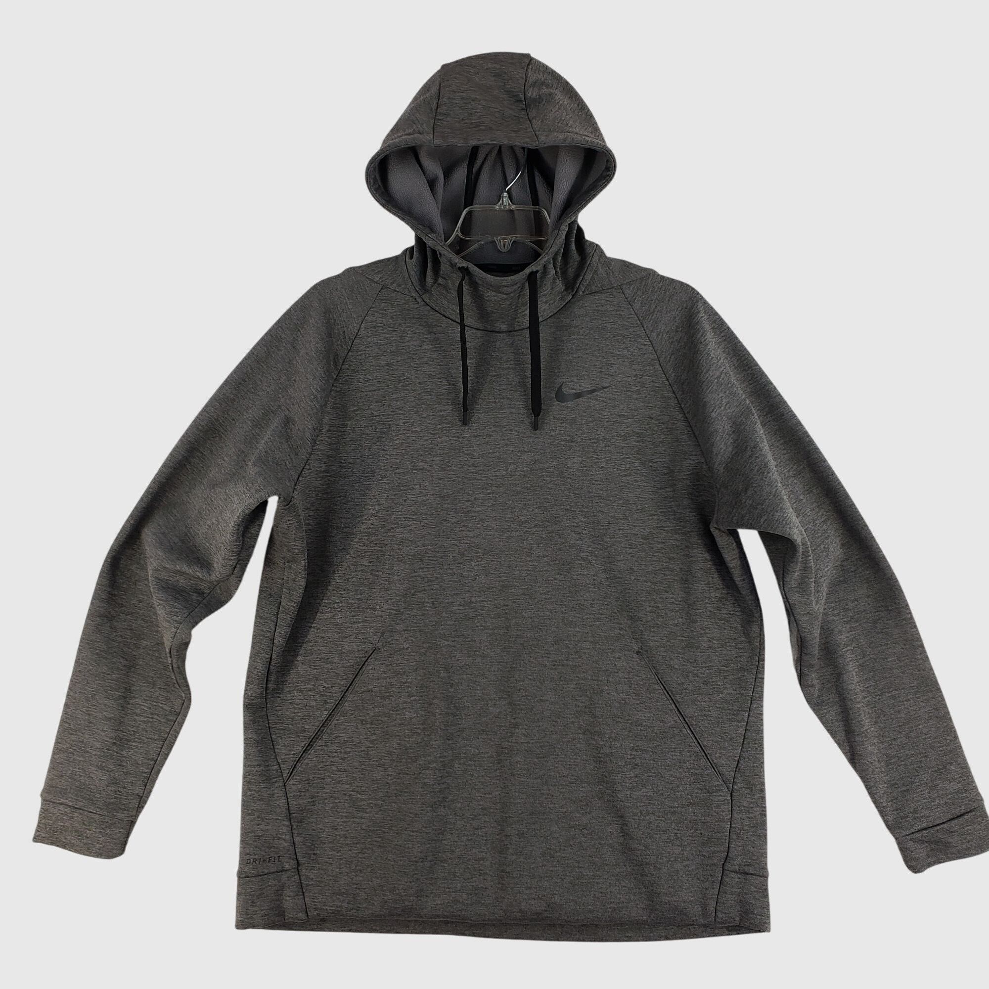 Nike Mens Nike Dri Fit Grey Hoodie Sweat Shirt Long Sleeve Size US XL / EU 56 / 4 - 1 Thumbnail