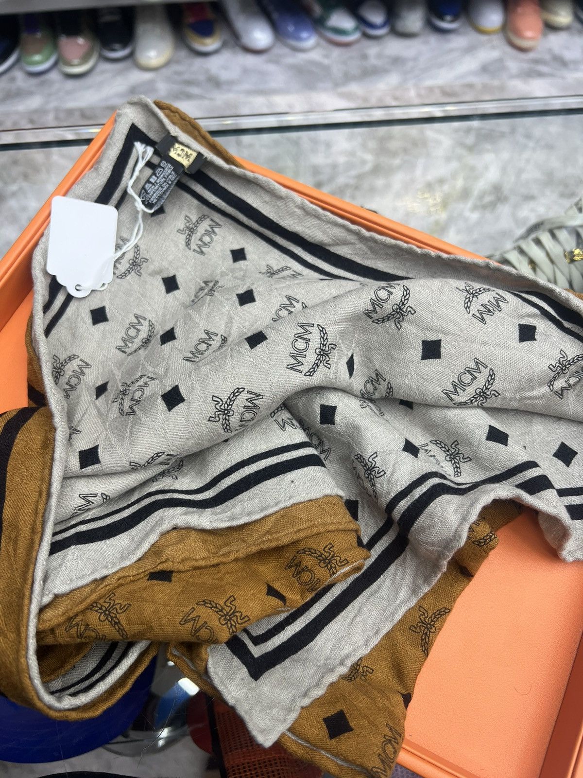 MCM MCM Visetos Monogram Silk Scarf Size ONE SIZE - 5 Thumbnail