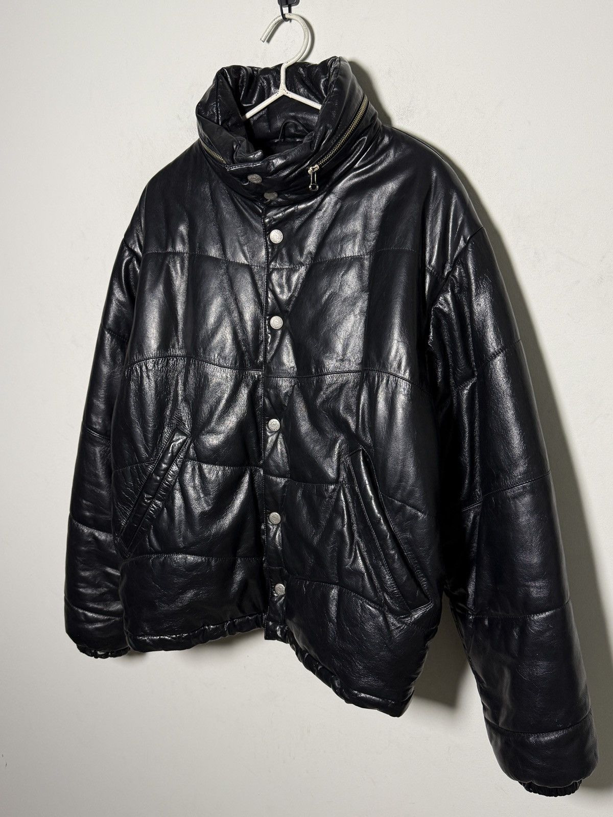 Giorgio Armani Vintage Armani black leather puffer jacket Size US M / EU 48-50 / 2 - 5 Thumbnail