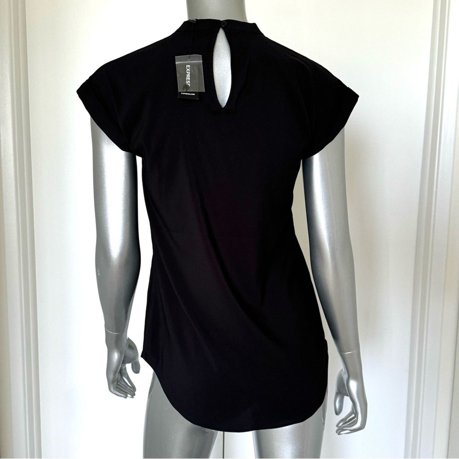 Express NWT! EXPRESS Black Shirt, Size XS Size XS / US 0-2 / IT 36-38 - 3 Thumbnail
