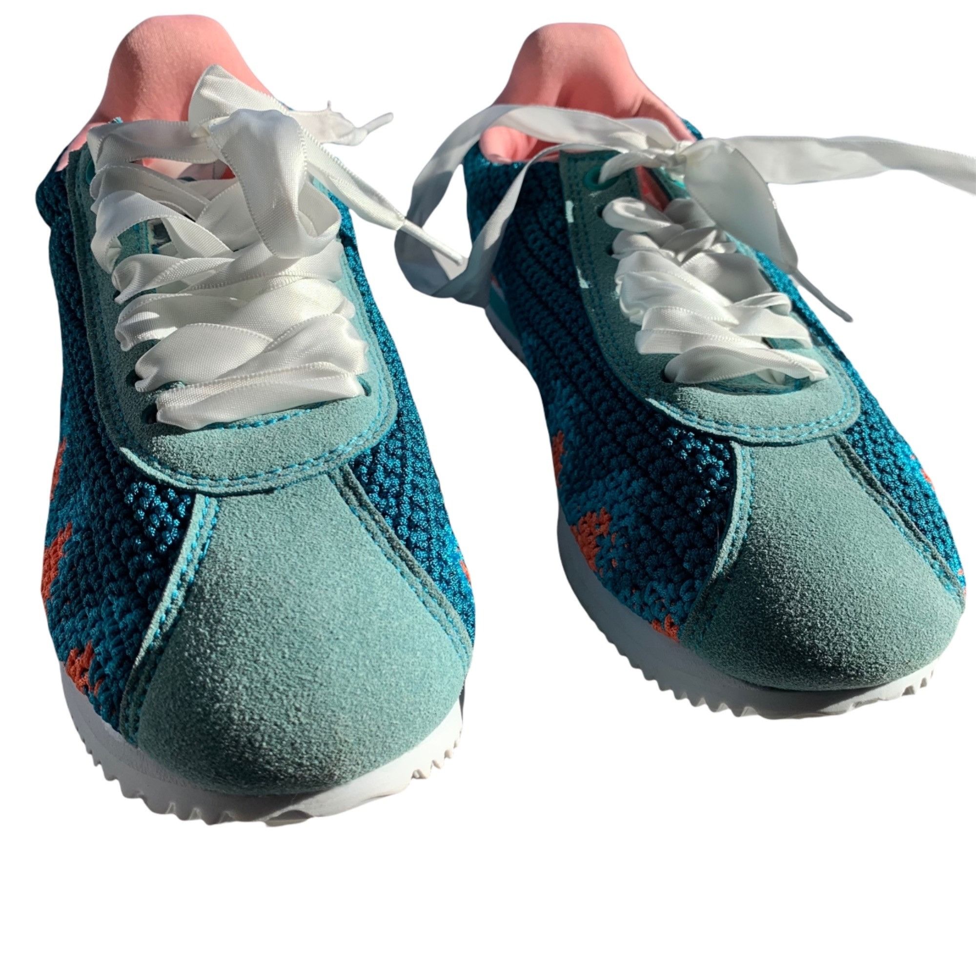 Other Poppy Crocheted Lace Up Teal Boho Comfort Fashion Sneakers 6 Size US 6 / IT 36 - 7 Thumbnail