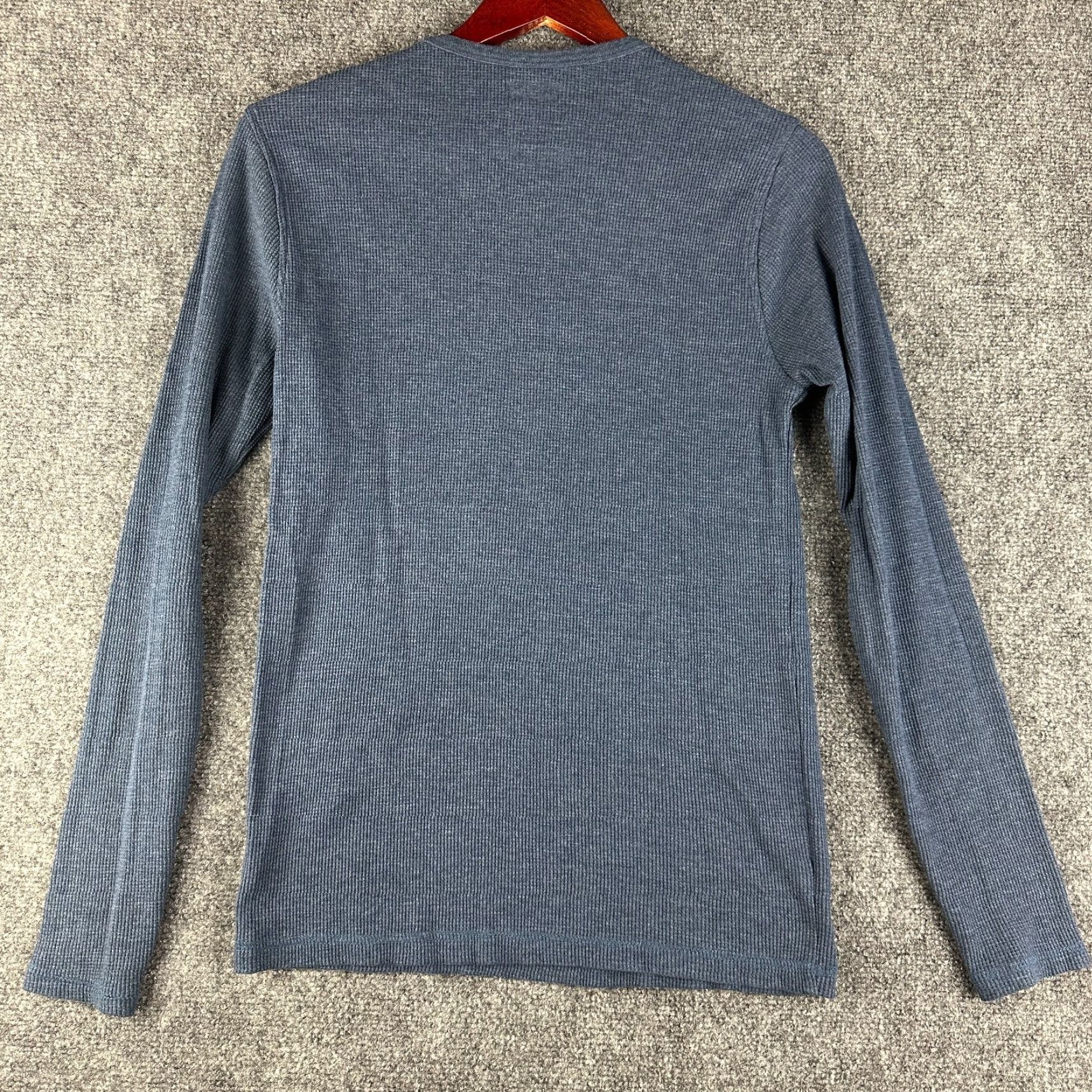 Levi's Levis Shirt Mens S Pullover Blue Cotton Thermal Knit Long Sleeve Crew Tee Size US S / EU 44-46 / 1 - 6 Thumbnail
