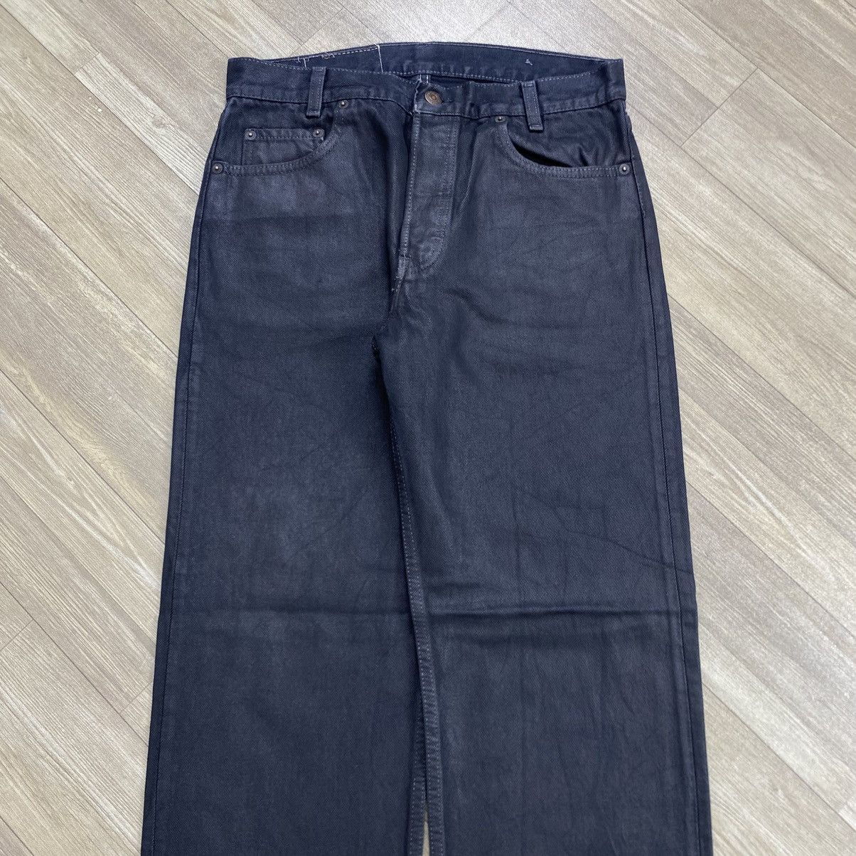 Levi's Vintage Clothing 1990s Vintage Levis 51 USA 30x36 Black Straight Jeans Size US 30 / EU 46 - 2 Thumbnail