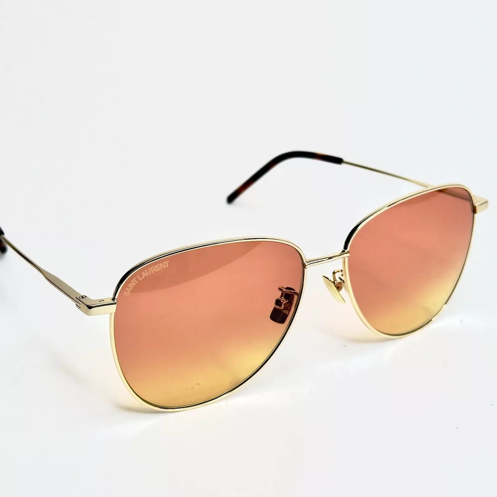 Yves Saint Laurent SAINT LAURENT SL 328 Gold Aviator Metal Sunglasses SL328 008 Size ONE SIZE - 6 Thumbnail