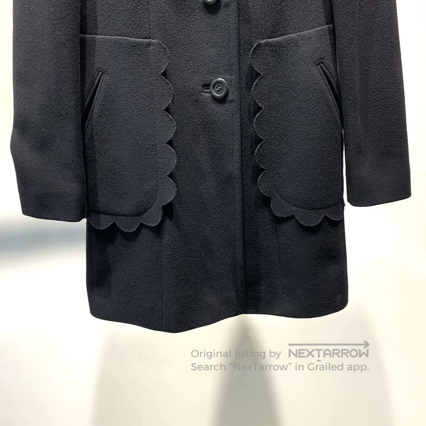 Valentino Valentino Heavy Black Wool Coat. Size US M / EU 48-50 / 2 - 6 Thumbnail