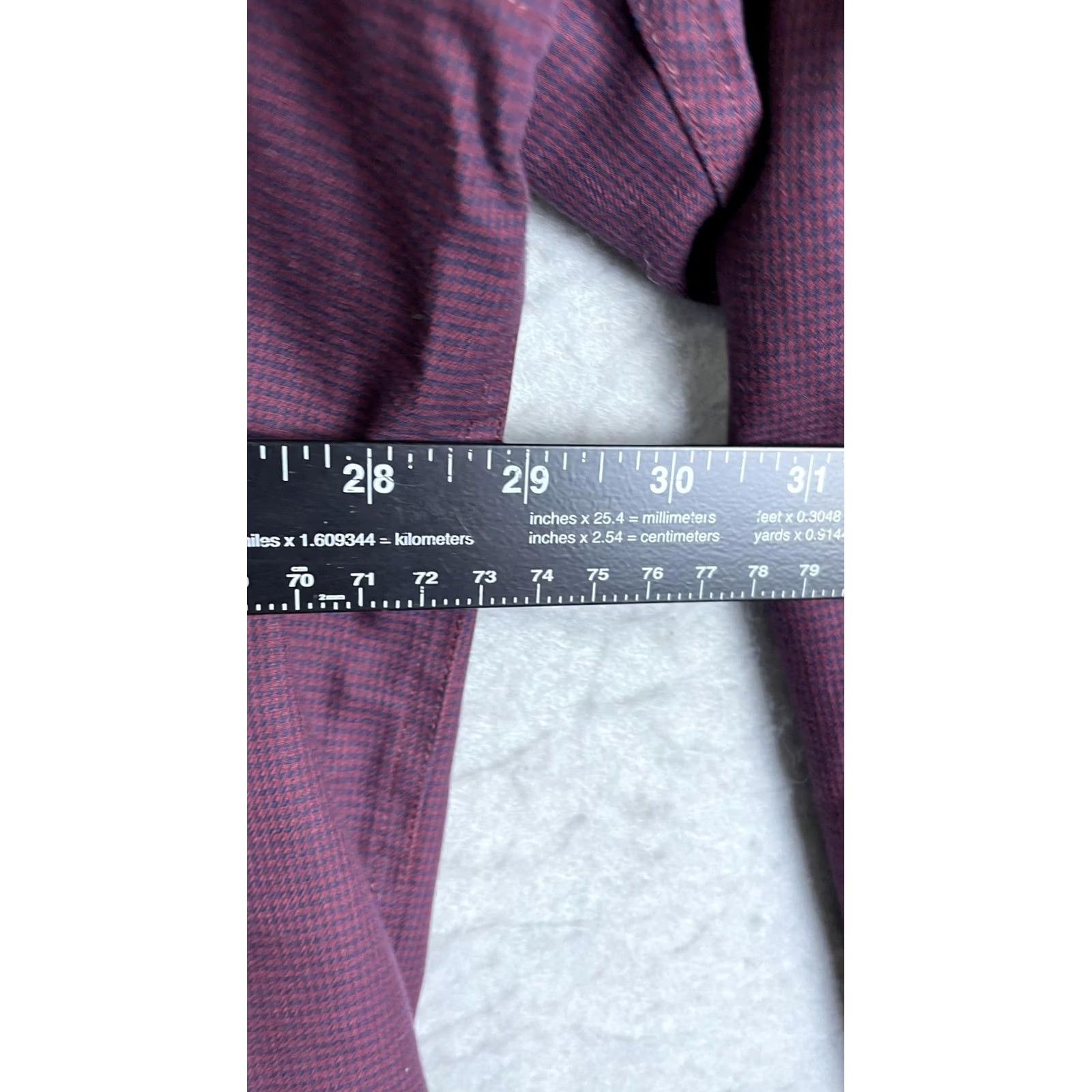 Roundtree & Yorke Roundtree & Yorke Gold Label Shirt Mens 2XL Purple Check Non Iron Classic Fit Dress Shirt Size US XXL / EU 58 / 5 - 3 Thumbnail