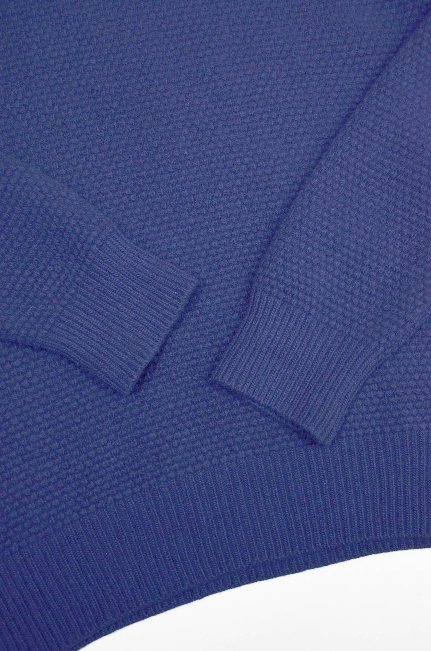 Orlebar Brown ORLEBAR BROWN Waffle Knit Lambswool Navy Sweater - L Size US M / EU 48-50 / 2 - 3 Thumbnail