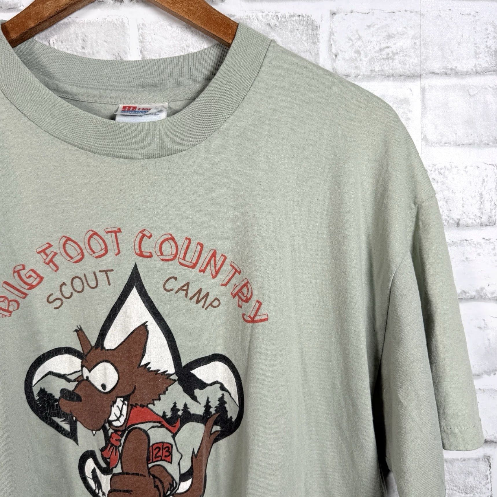 Hanes VTG Hanes Bigfoot Country Scout Camp Graphic Tee Mens L Single Stitch USA Shirt Size US L / EU 52-54 / 3 - 2 Thumbnail