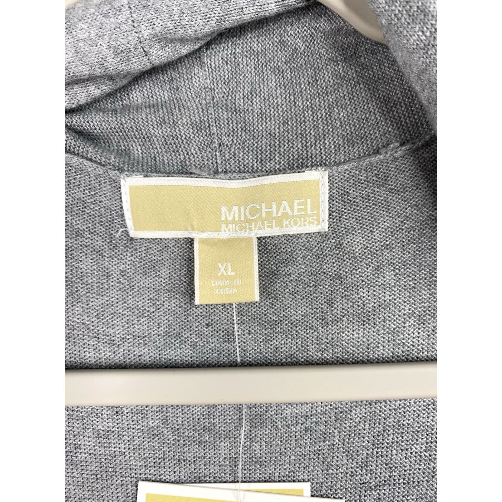 Michael Kors Michael Kors Cardigan Womens XL Gray 90s Open Dolman Sleeve Belted Knit Sweater Size XL / US 12-14 / IT 48-50 - 5 Thumbnail