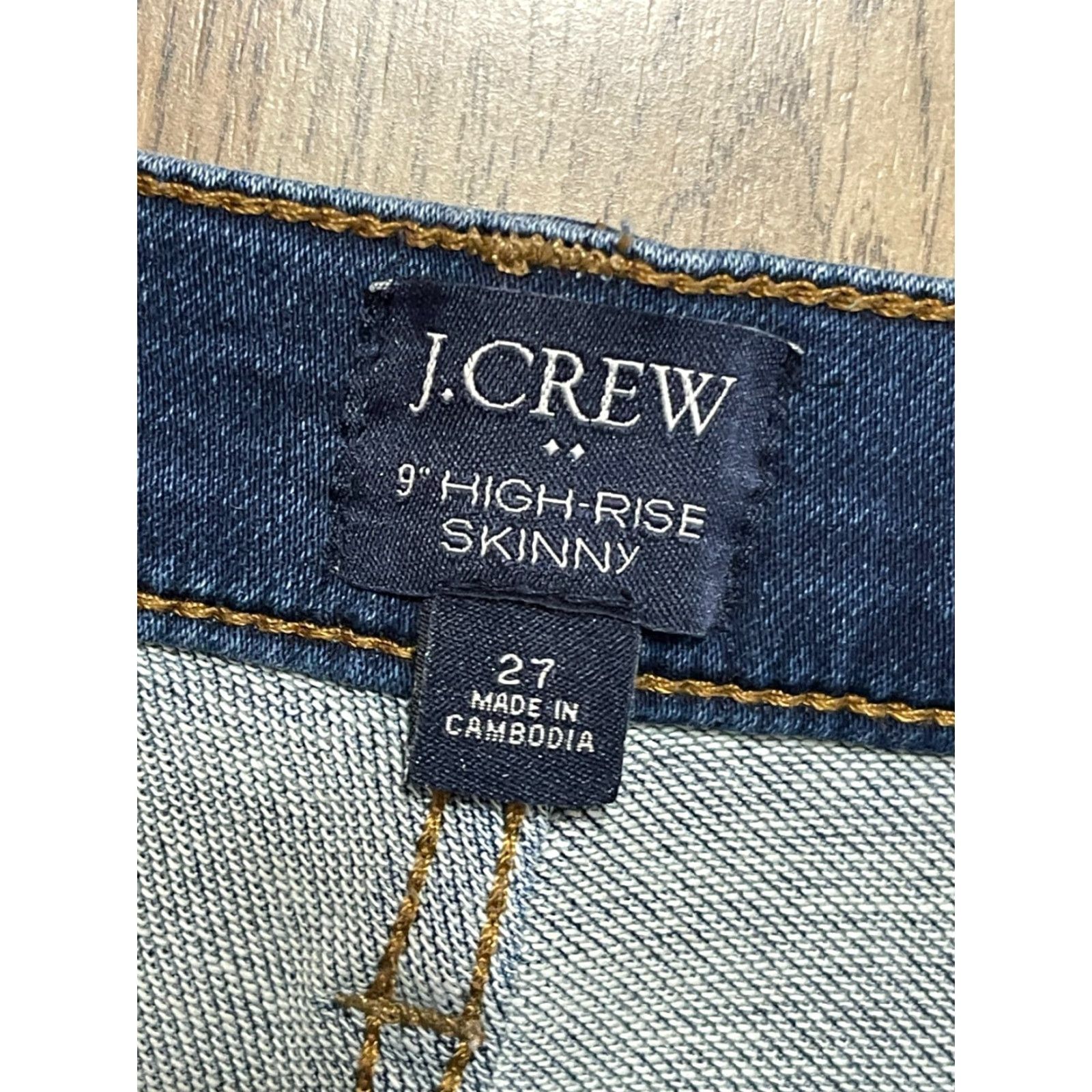 J.Crew J.CREW Jeans Women's 27 Blue Denim 9" High Rise Skinny Pockets Jeans Size 27 Regular Womens 27" Inseam 27 in Pockets Vintage No Size 27" / US 4 / IT 40 - 5 Thumbnail