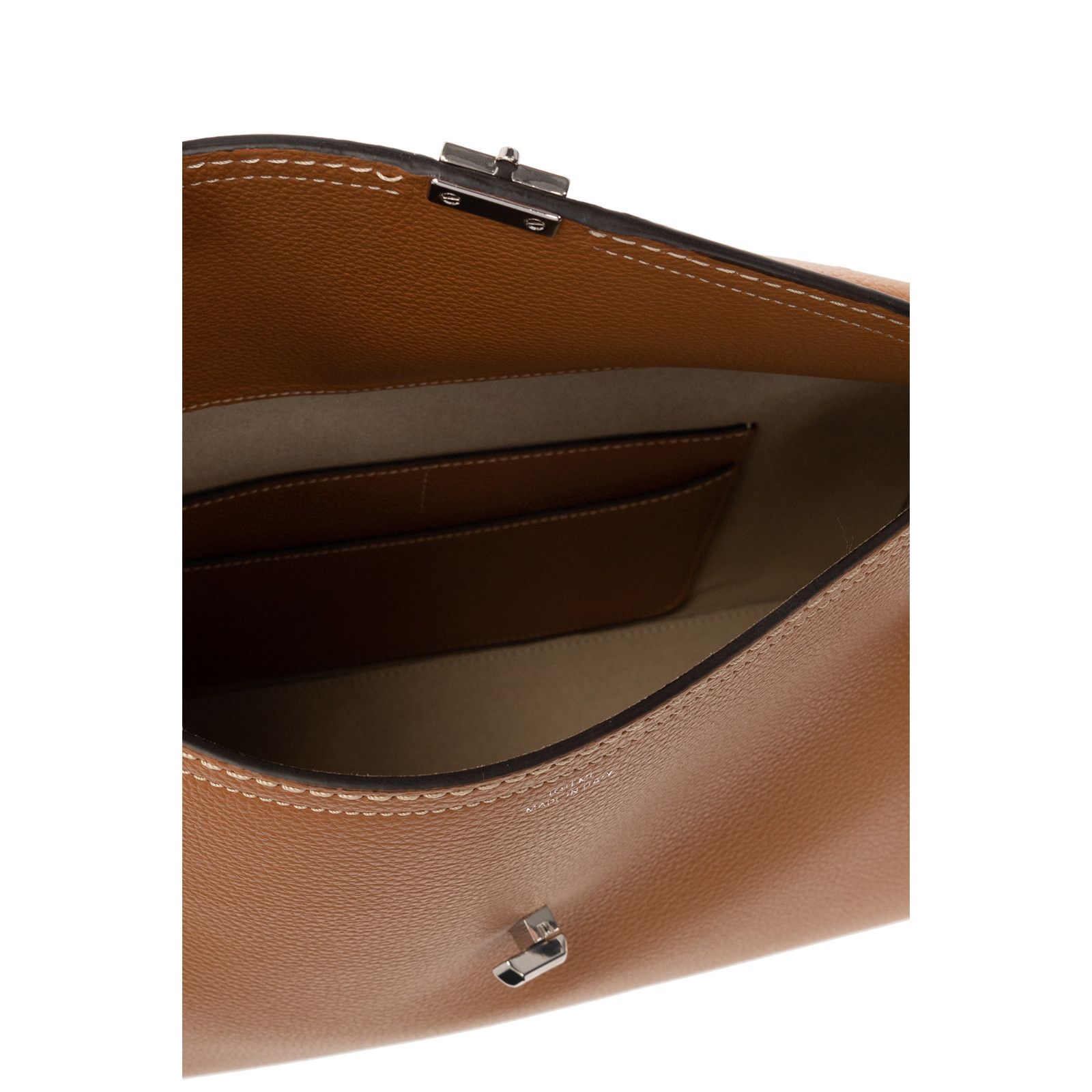 Toteme TOTEME T-lock Brown Leather Top Handle Bag New & Authentic Size ONE SIZE - 4 Thumbnail