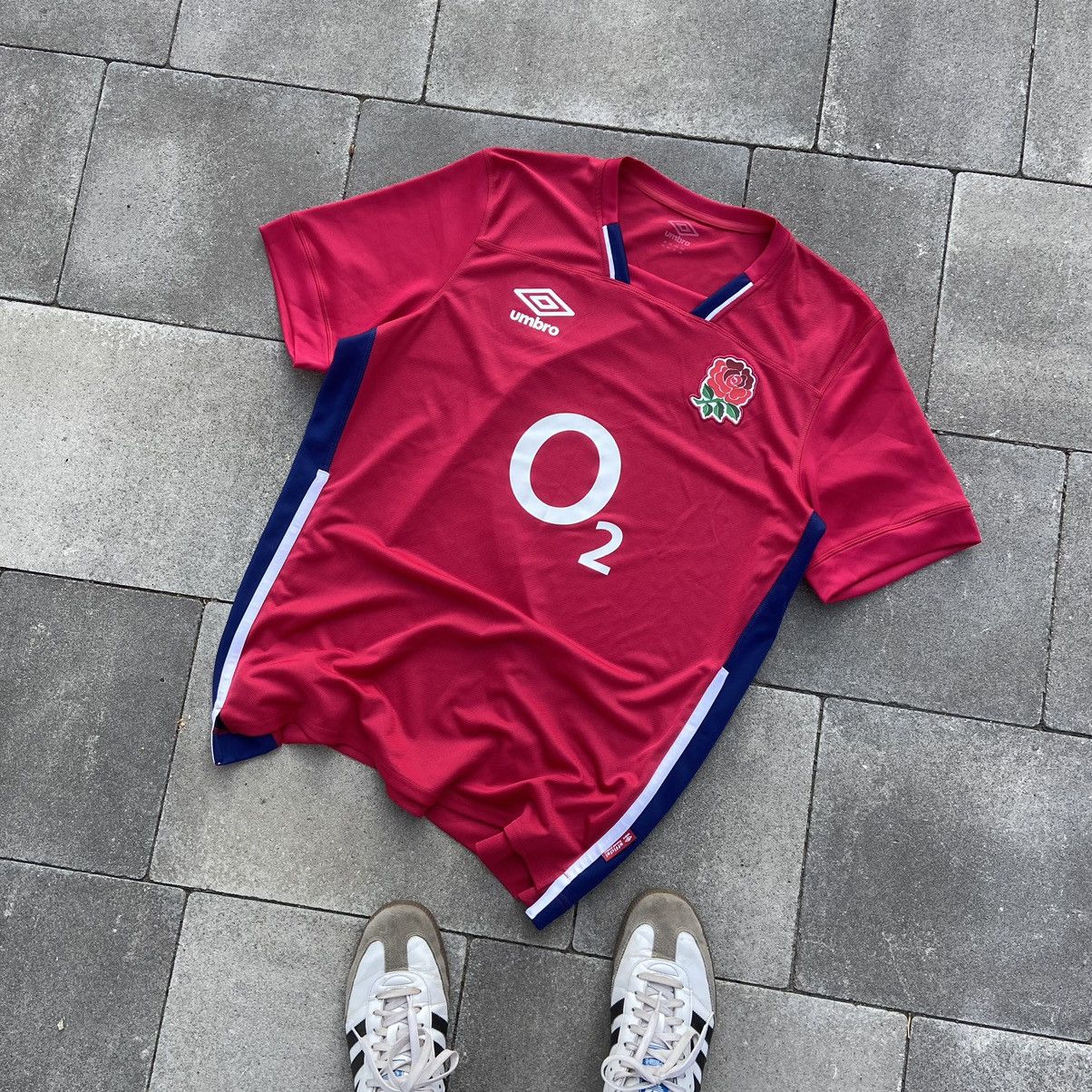 Umbro × Vintage 📌 Umbro England O2 Rugby Jersey Size US XXL / EU 58 / 5 - 2 Thumbnail