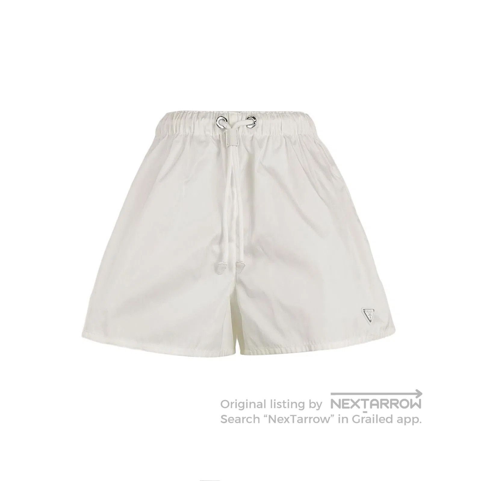 Prada Prada White Triangle Logo Swim Shorts . Size 39" - 1 Thumbnail