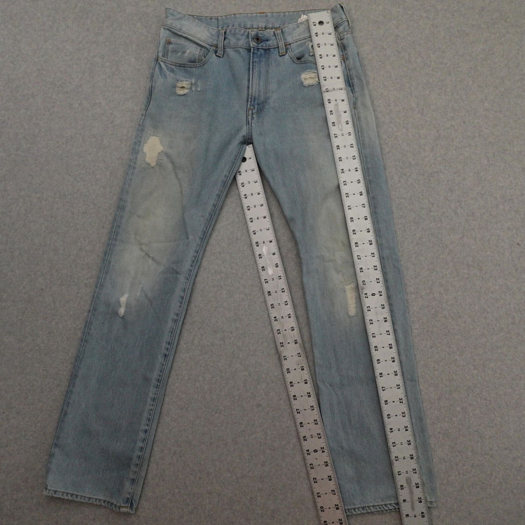 G-Star G-Star Jeans Slim 31 (31X29) Deconstructed 3301 Blue Denim Men Regular Fit 29in Inseam Jeans Size US 31 - 4 Thumbnail