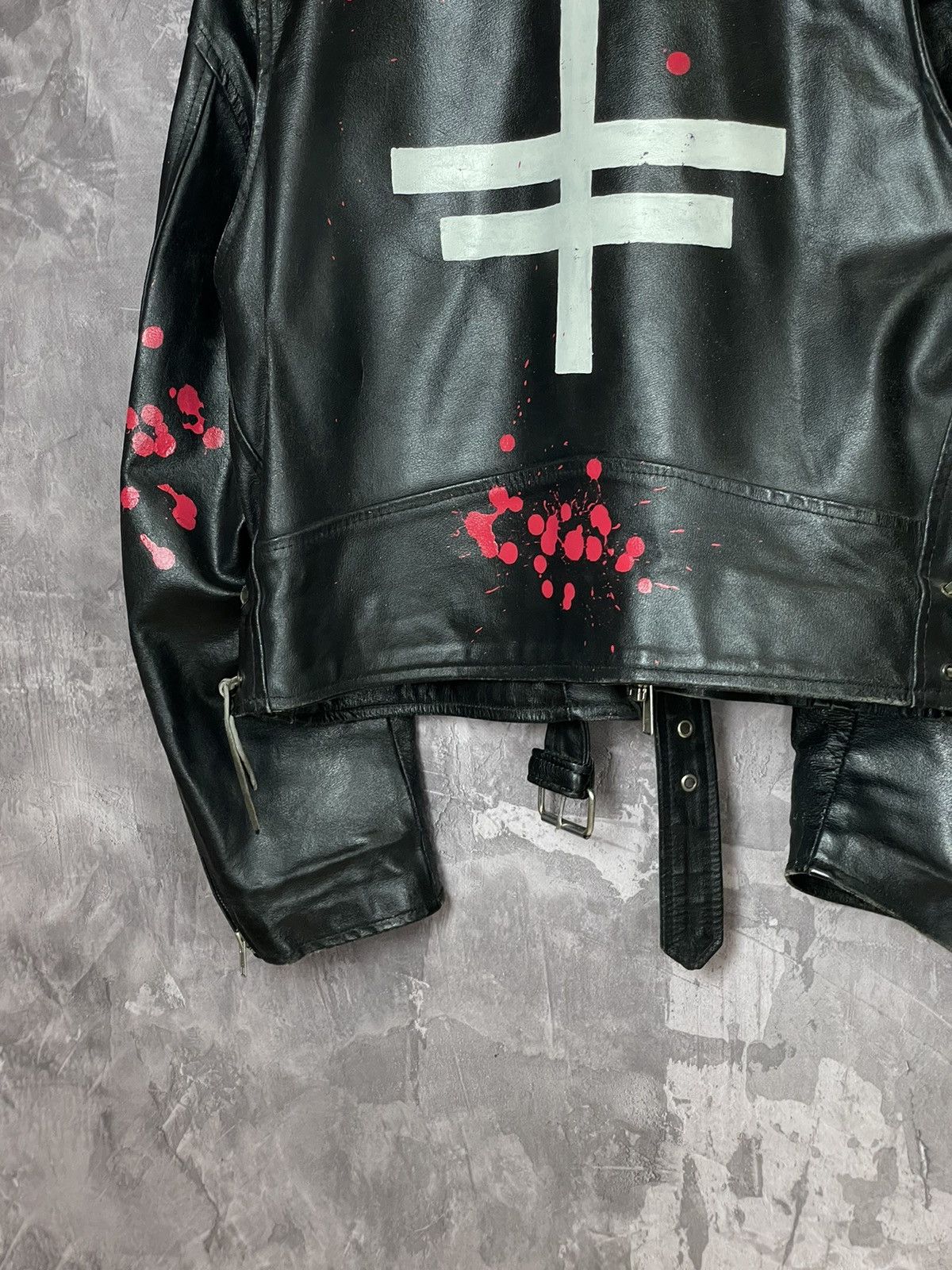 Vintage Vintage Leather Biker Motorcycle Jacket Streetwear 90s Size US L / EU 52-54 / 3 - 15 Thumbnail