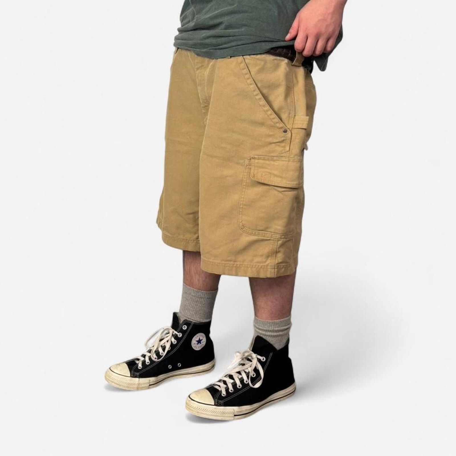 Vintage Vintage Baggy Canvas Shorts Skater Grunge Size US 38 / EU 54 - 2 Thumbnail