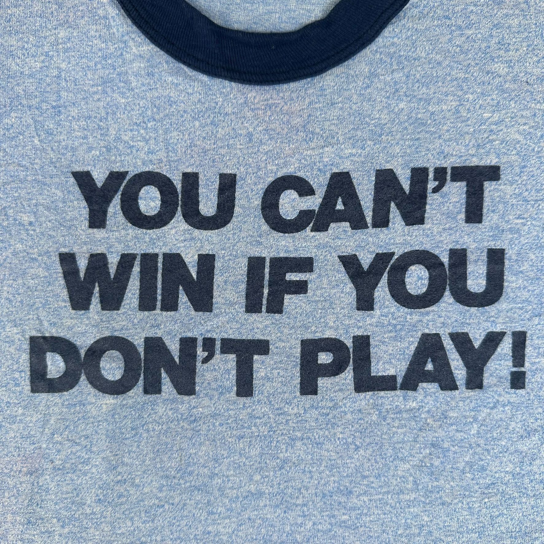 Vintage Vintage 80s Connecticut State Lottery Ringer T-Shirt Blue S Size US S / EU 44-46 / 1 - 2 Thumbnail
