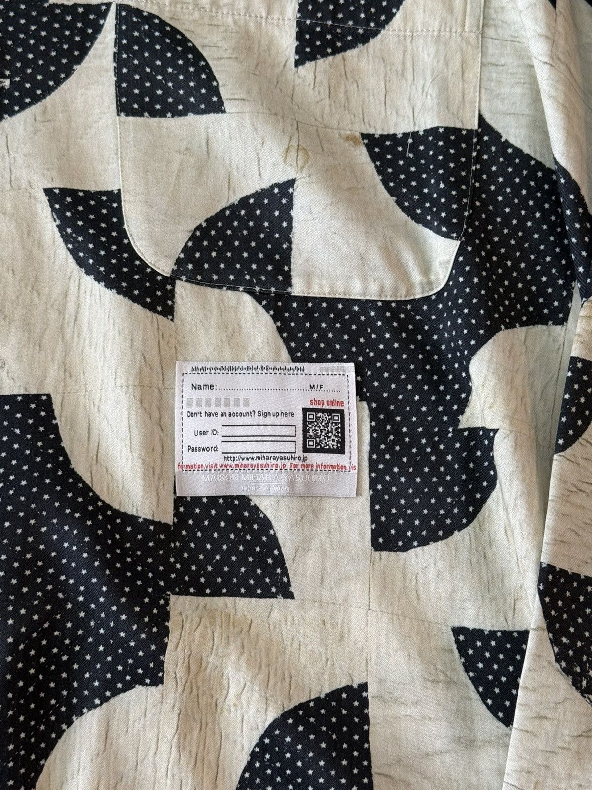 Maison MIHARA YASUHIRO Maison Mihara Yasuhiro Drunker's Path Shirt 'Black' Size US XXS / EU 40 - 2 Thumbnail