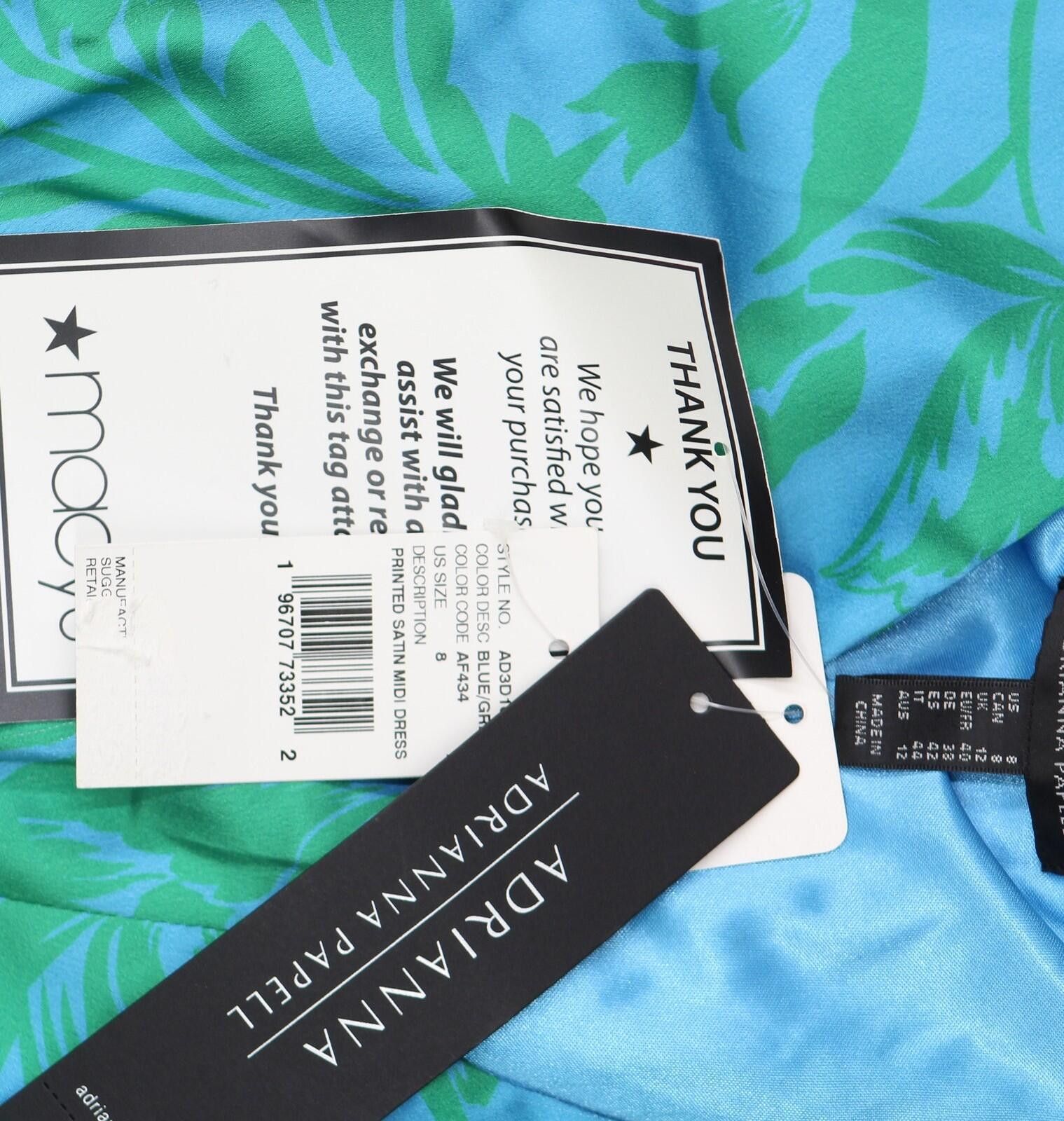 Other Adrianna By Adrianna Papell Neck Dress Blue / Green 8 Size M / US 6-8 / IT 42-44 - 3 Thumbnail