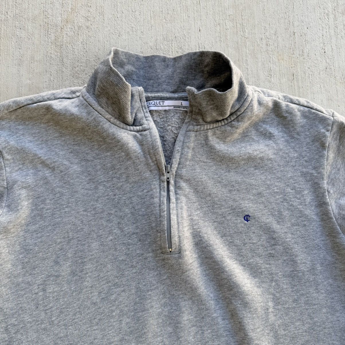 Criquet Criquet Men Gray 1/4 Zip Large Long Sleeve Pullover Golf Size US L / EU 52-54 / 3 - 2 Thumbnail