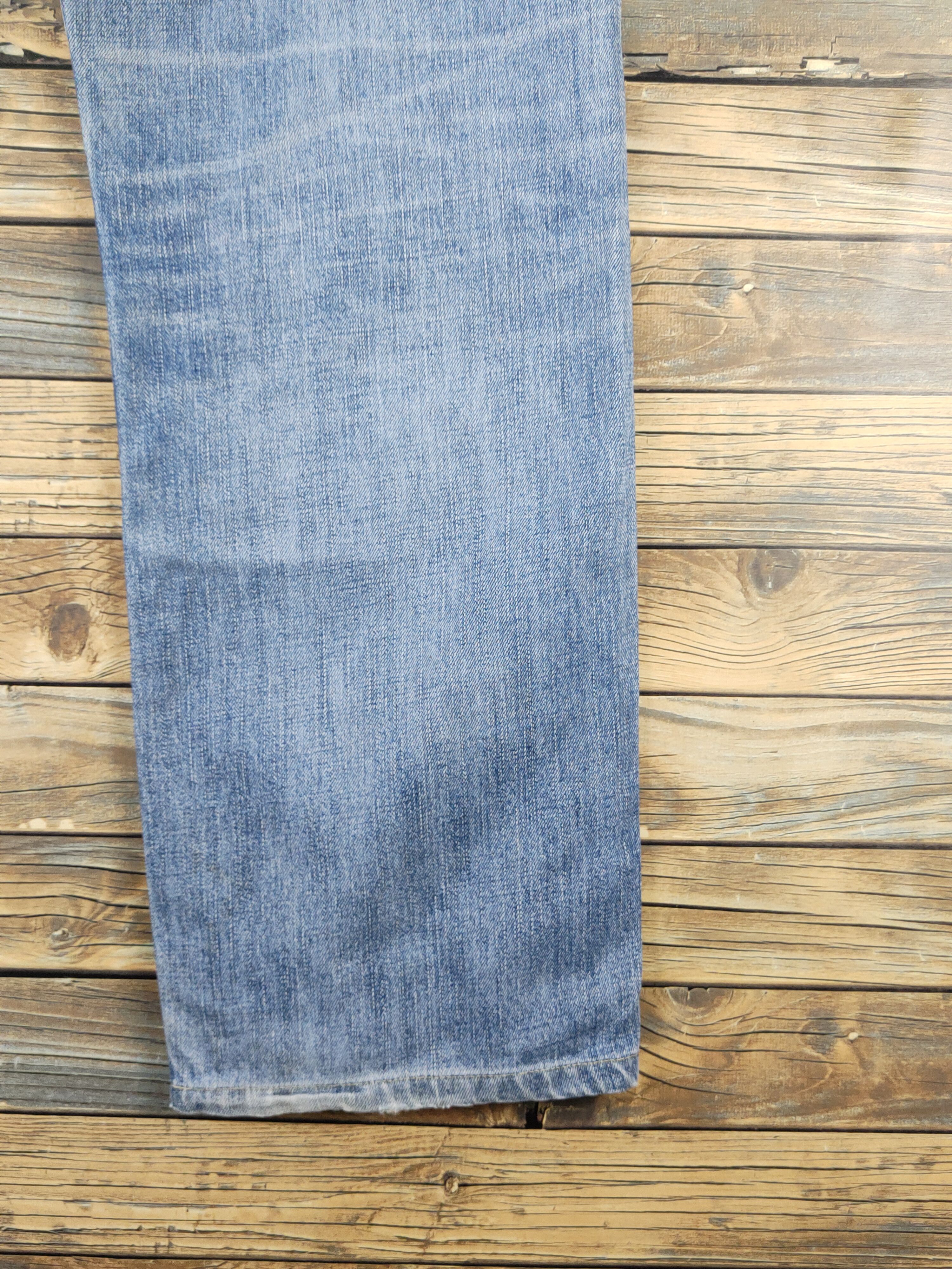 Japanese Brand Uniqlo vintage japan Blue Distressed Ripped denim #W1380 Size US 35 - 13 Thumbnail