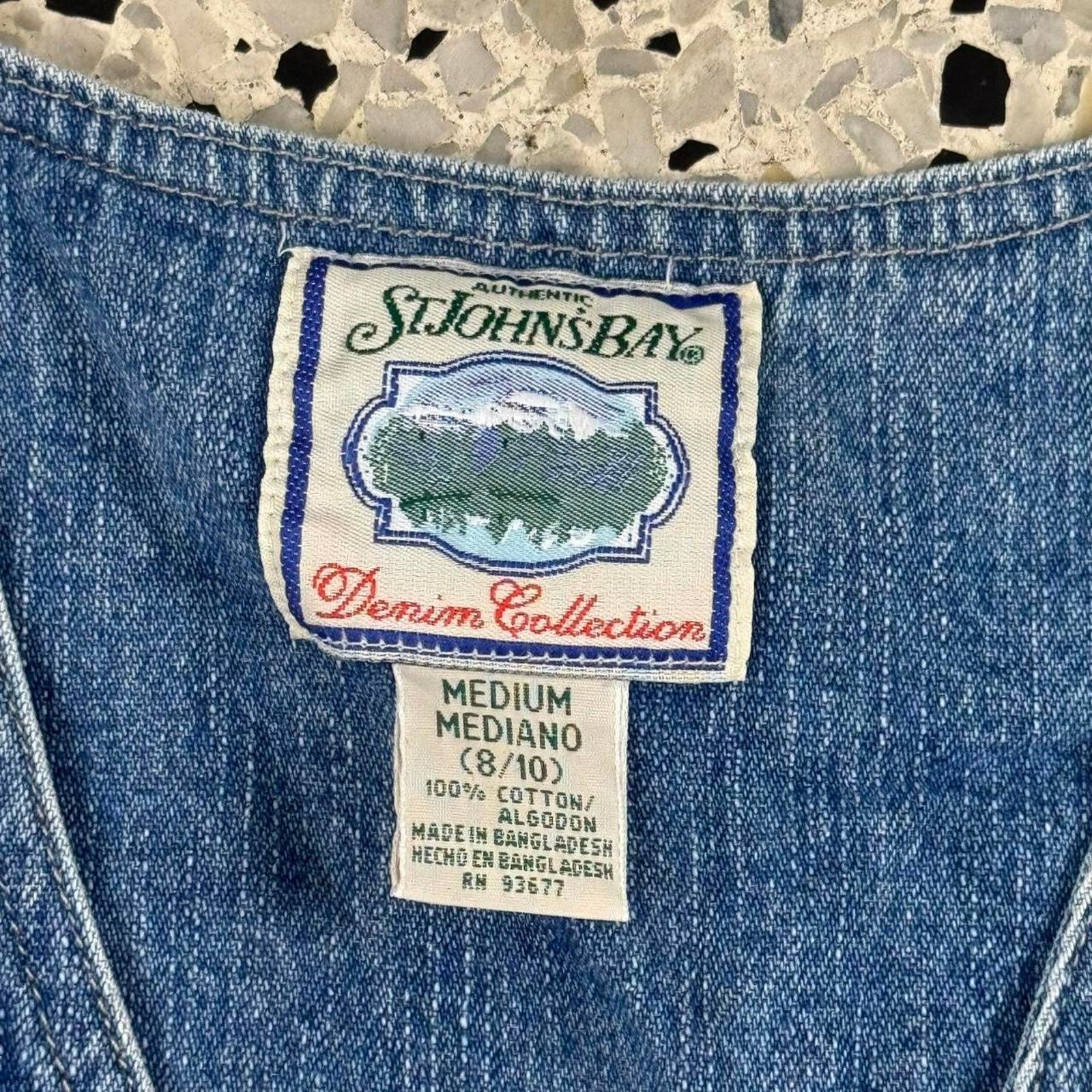St. Johns Bay × Vintage VINTAGE ST. JOHN’S BAY DENIM VEST: Size US M / EU 48-50 / 2 - 3 Thumbnail