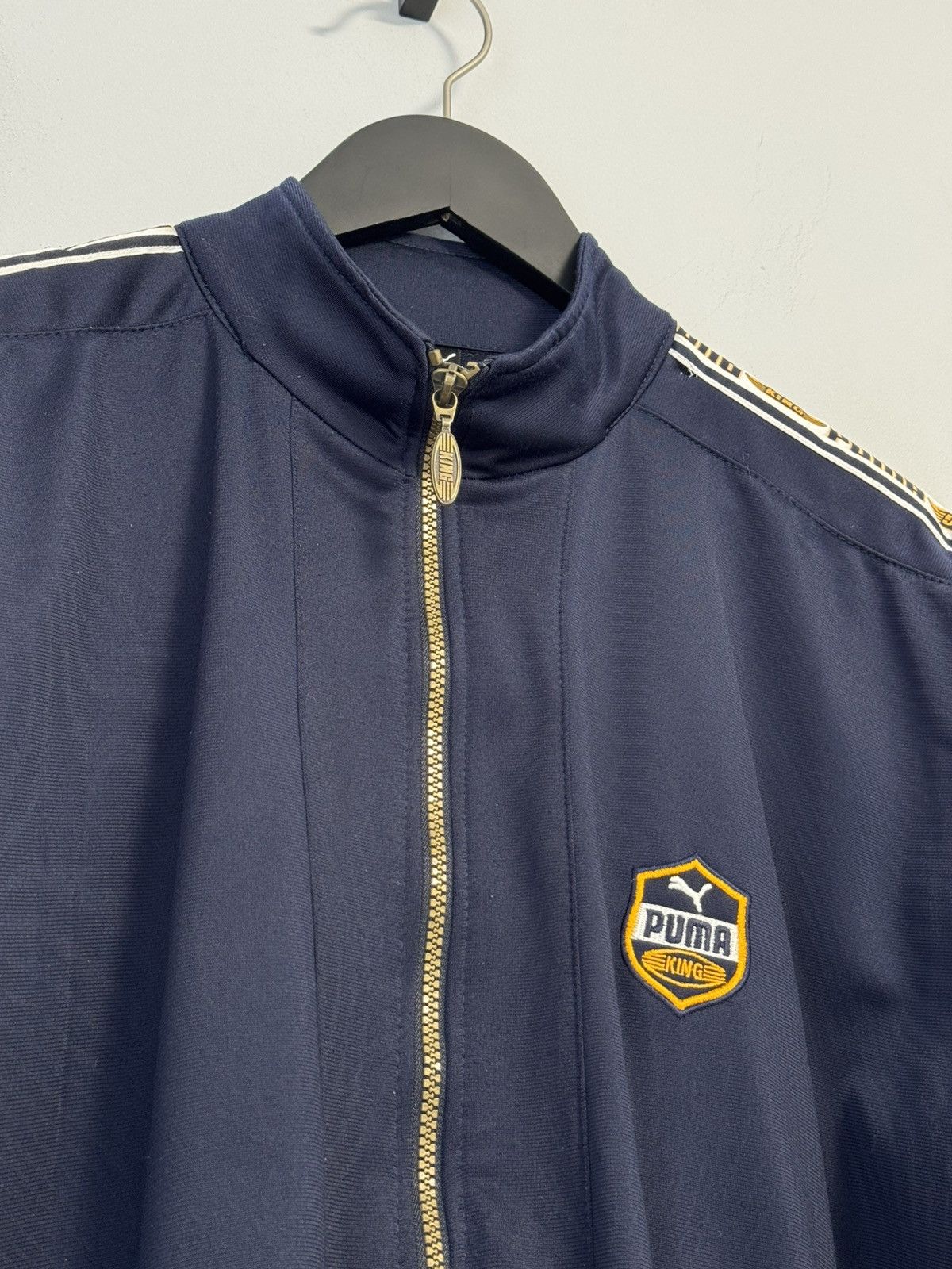 Puma Vintage Puma King Track Jacket Navy Blue Tape Logo Size US XL / EU 56 / 4 - 14 Thumbnail