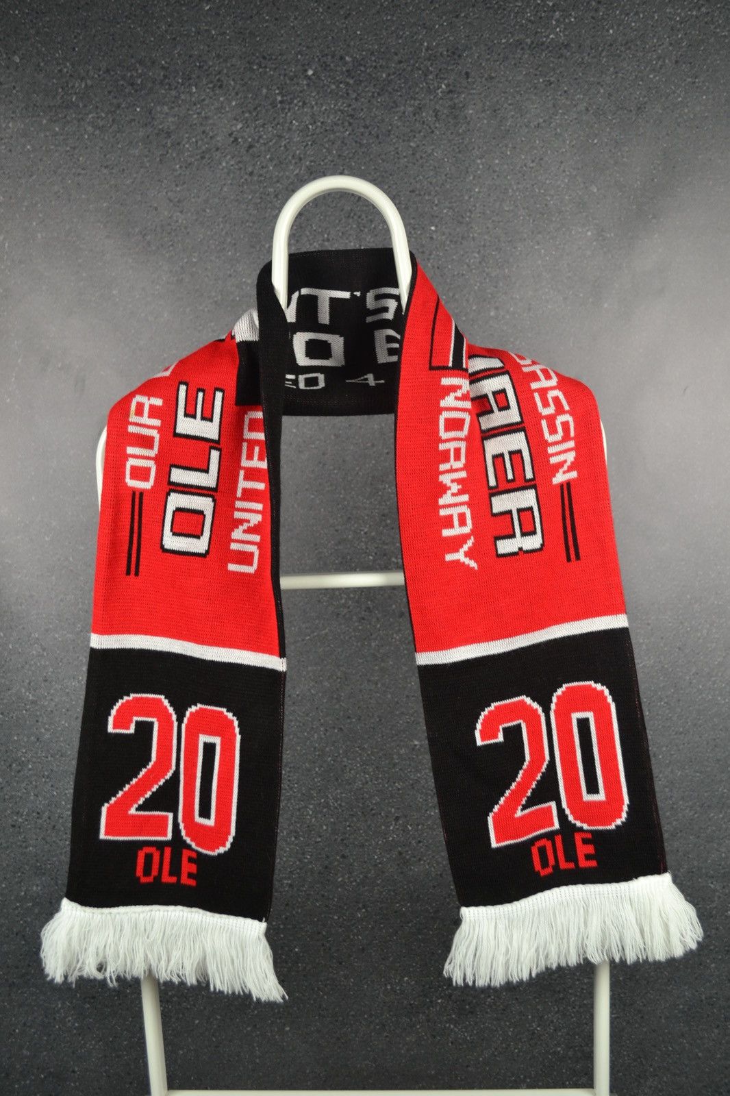 Vintage Manchester United Football Scarf Solskjaer Norway Vintage Size ONE SIZE - 1 Thumbnail