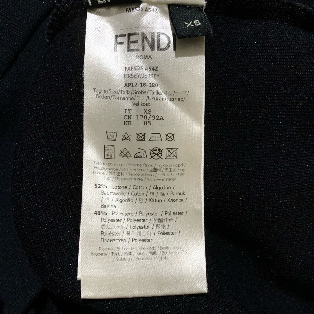 Fendi Fendi Black Sweatshirt With Monster Eyes Design XS Size US XS / EU 42 / 0 - 3 Thumbnail