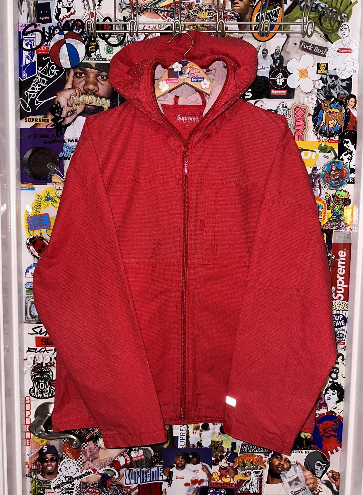 Supreme SS22 Supreme Full Zip Facemask Jacket Red 2022 Box Logo