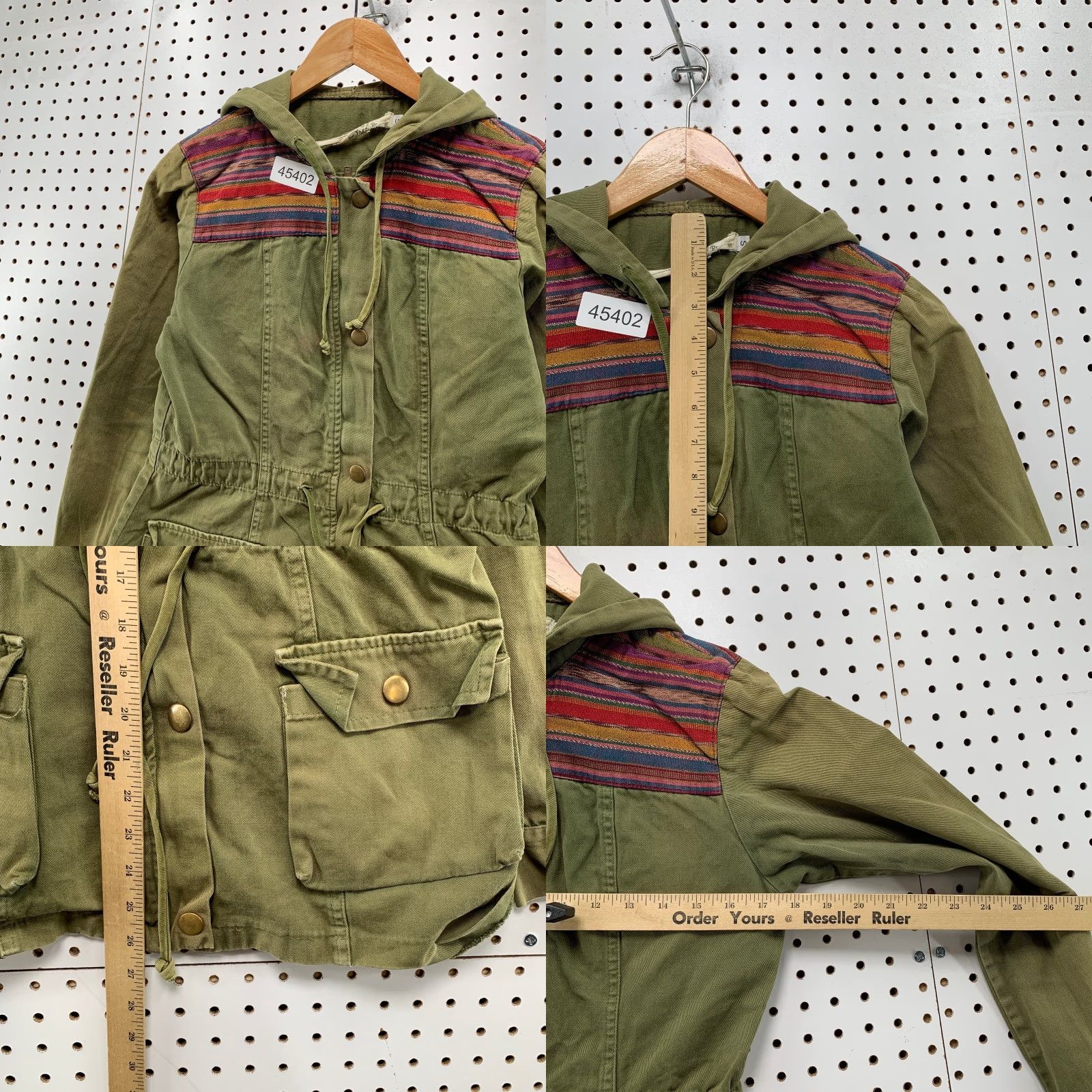 Free People Free People Military Jacket Women S Olive Green Jen Pirate Booty Boho Chore Shirt Womens Military Jacket Size S / US 4 / IT 40 - 8 Thumbnail