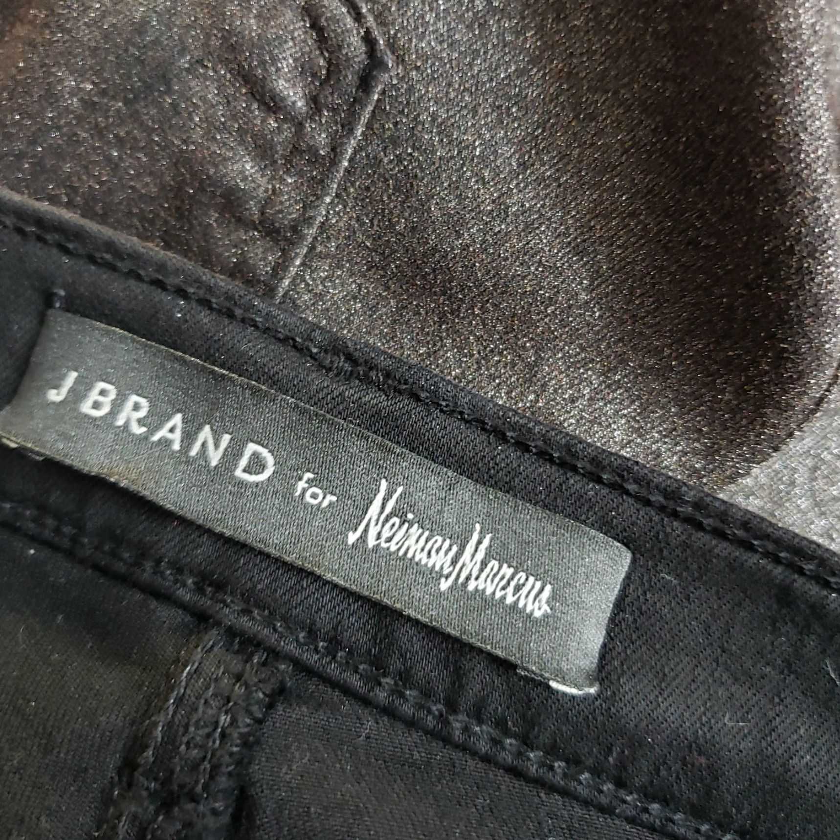 J Brand J Brand Womens Skinny Jeans Sz 27 Comos Metallic Mid Rise Denim Brown 30in Inseam Slim N/A Size 27" / US 4 / IT 40 - 7 Thumbnail