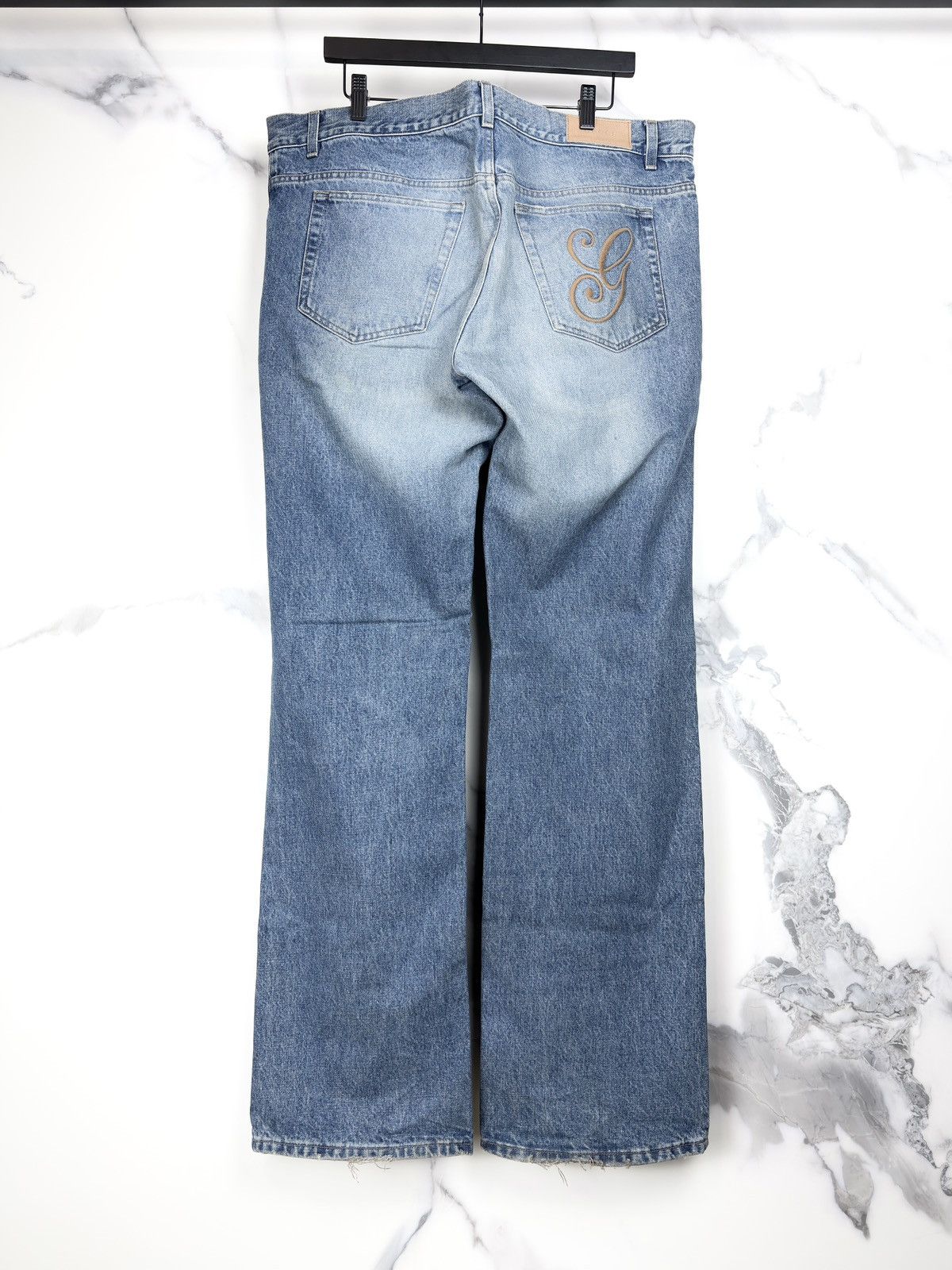 Gucci FW01 Gucci By Tom Ford Vintage Embroidered G Denim Jeans Size US 40 / EU 56 - 2 Thumbnail
