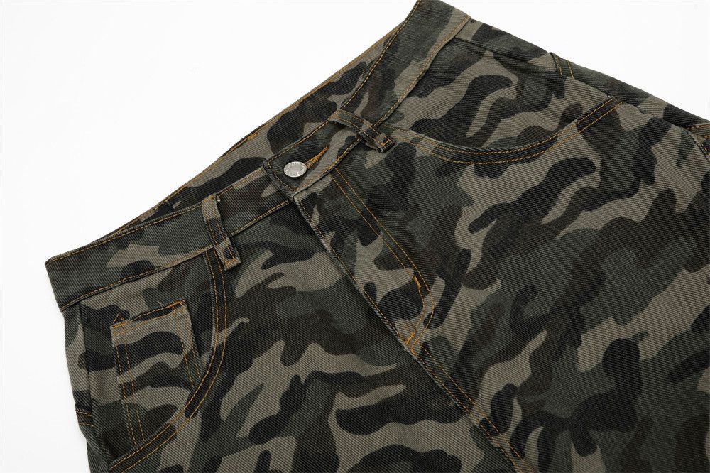 Japanese Brand × Jean American workwear men's loose camouflage machete jeans Size US 32 / EU 48 - 4 Thumbnail