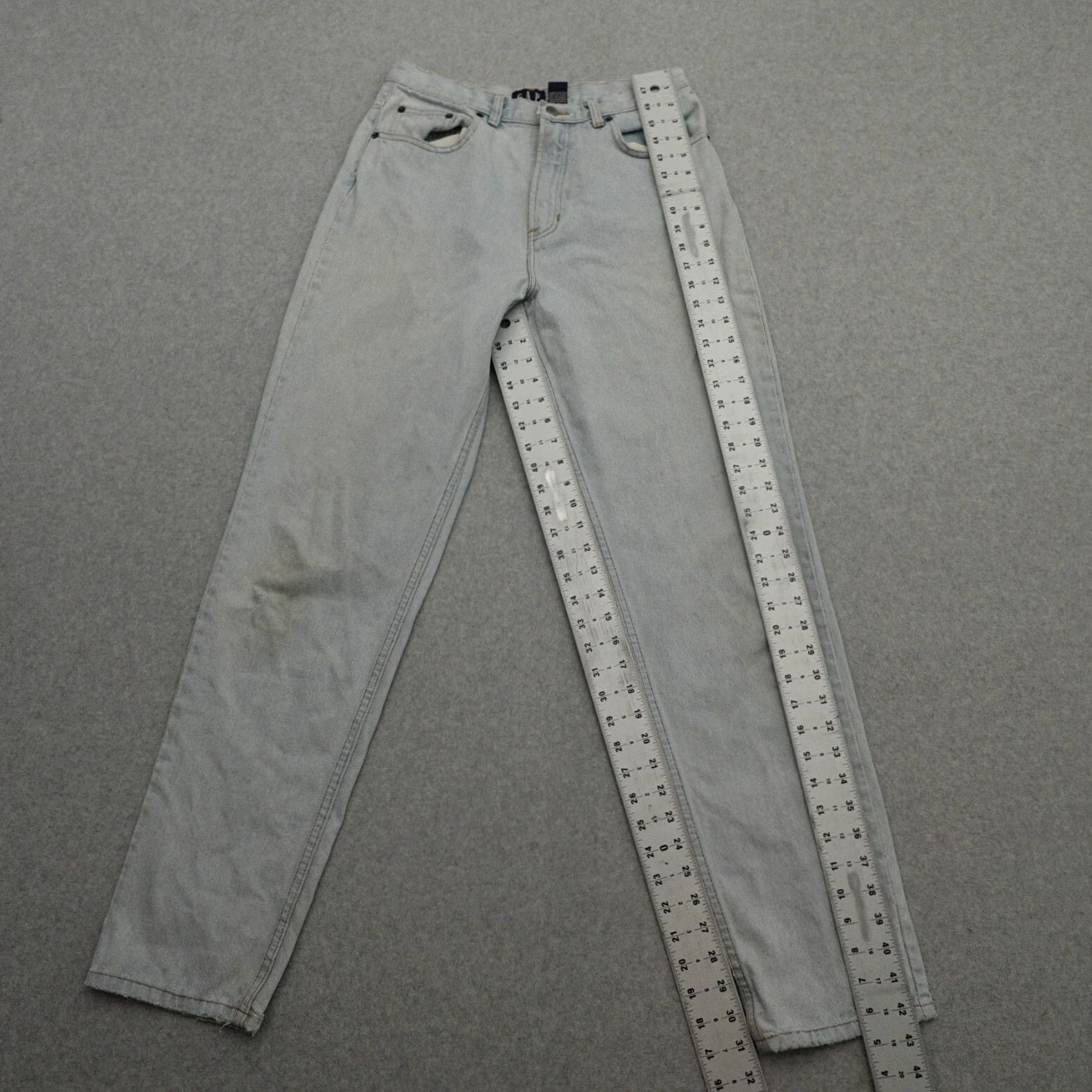 Gap Vintage Gap Jeans Womens 12 Long (12x32) Light Wash Classic Fit Frayed Denim Size 34" / US 12 / IT 48 - 3 Thumbnail