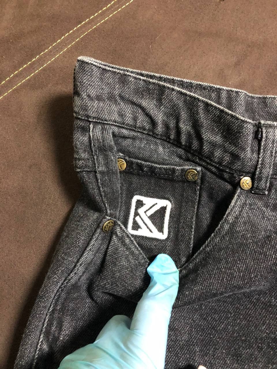 Karl Kani Mens Karl KANI Cargo Denim Jeans Embroidered Logo Size US 30 / EU 46 - 4 Thumbnail