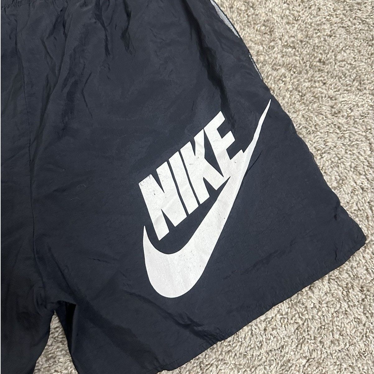 Nike × Vintage Vintage 90s Nike Swoosh Nylon Swim Shorts Men's Large Size US 32 / EU 48 - 2 Thumbnail