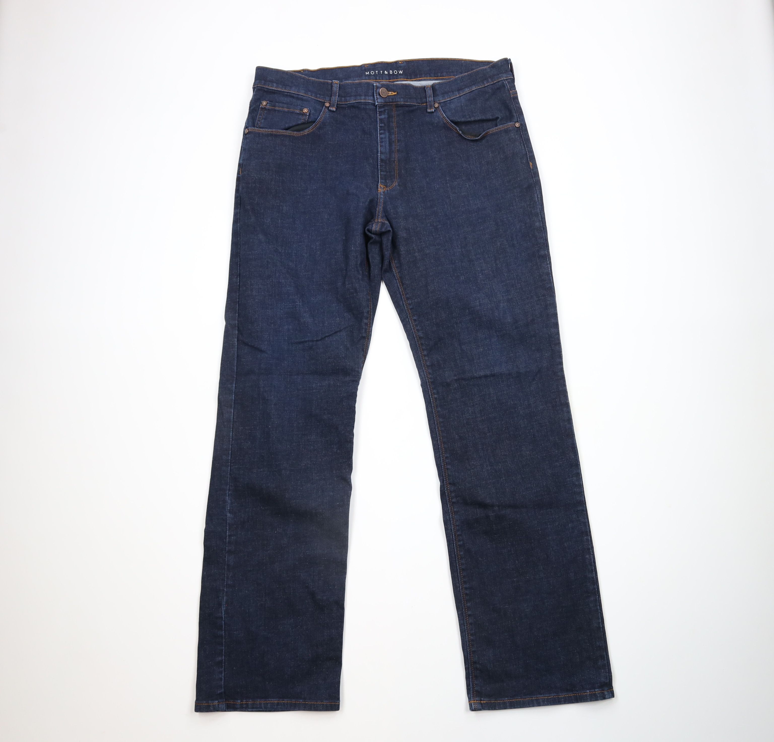 Mott & Bow × Vintage Mott & Bow Straight Leg Denim Jeans Pants Indigo Blue Size US 38 / EU 54 - 1 Thumbnail