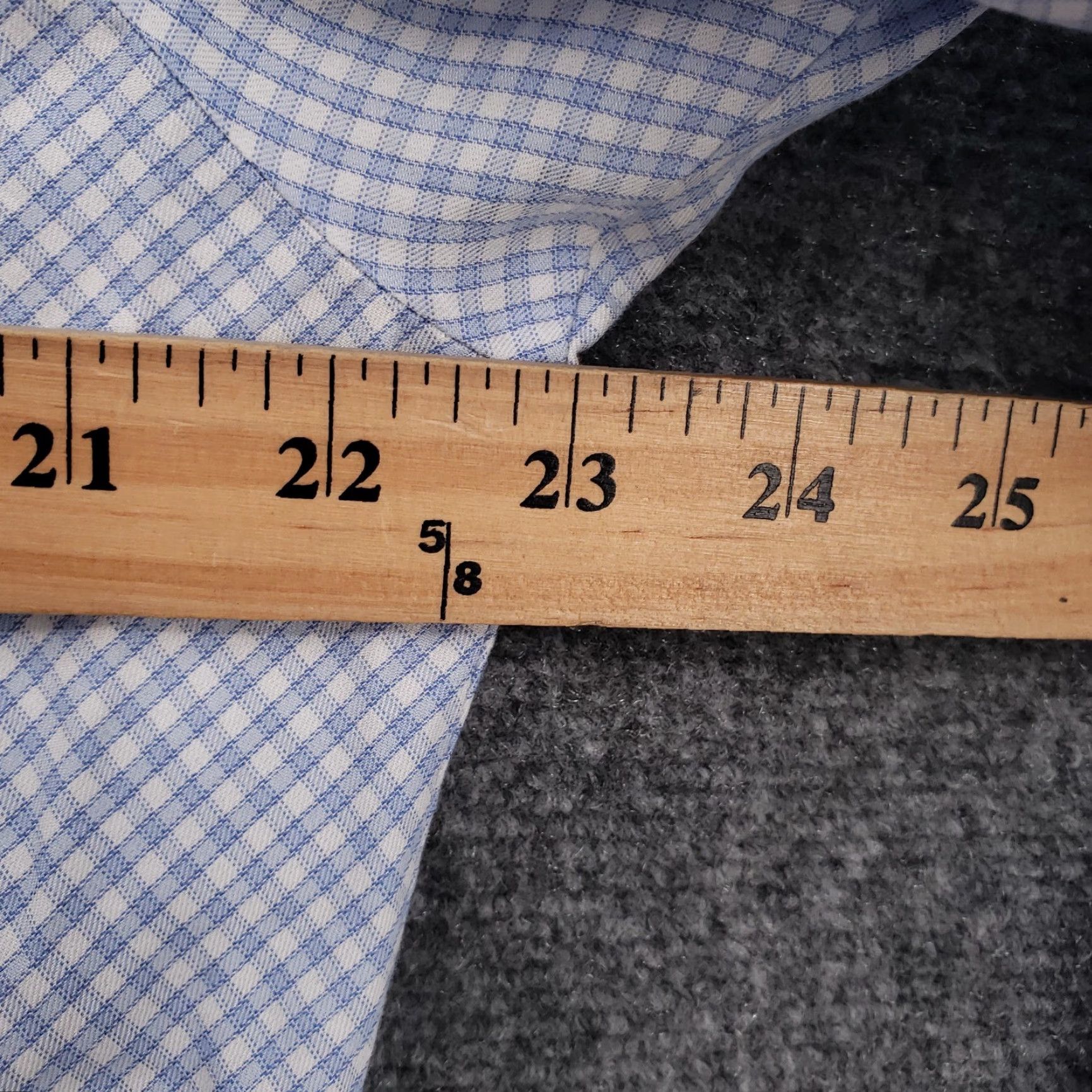 Hugo Boss HUGO BOSS Dress Shirt Mens 17 Blue Plaid Long Sleeve Button Up 100% Cotton Collared Shirt Size 17 Regular Chest 46in Business Casual Women? Mens Size 46R - 5 Thumbnail