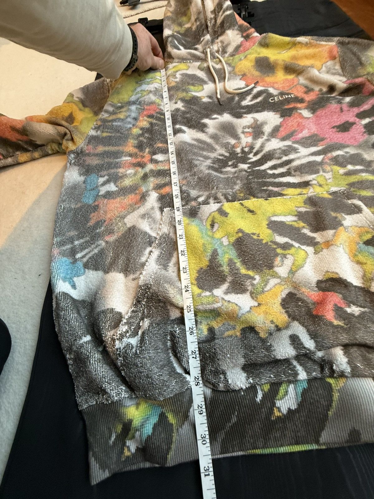 Celine $2.15k SS24 Celine tie dye tracksuit hoodie shorts Hedi Size US L / EU 52-54 / 3 - 21 Thumbnail