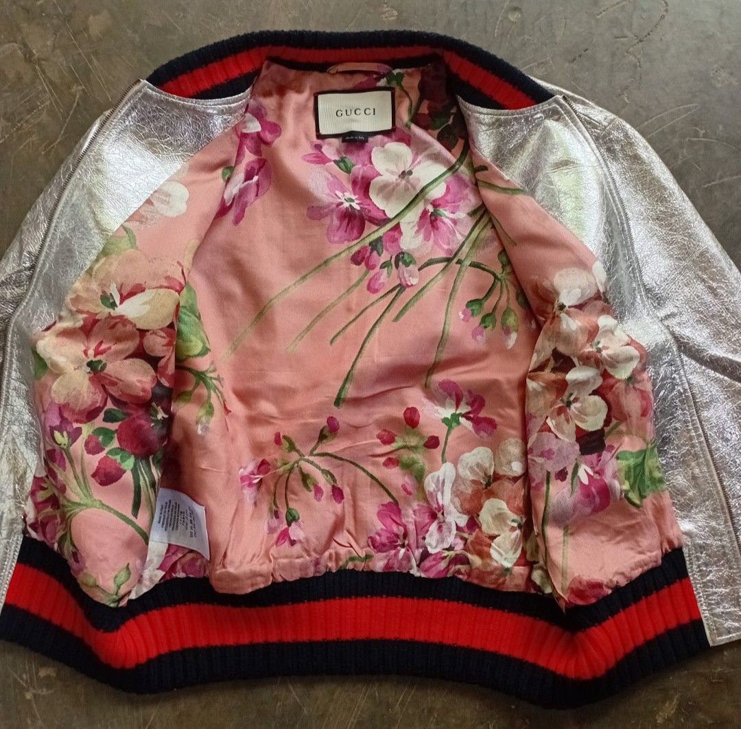 Gucci Crackle Bomber Leather Jacket in size 44IT(S) Size S / US 4 / IT 40 - 4 Thumbnail