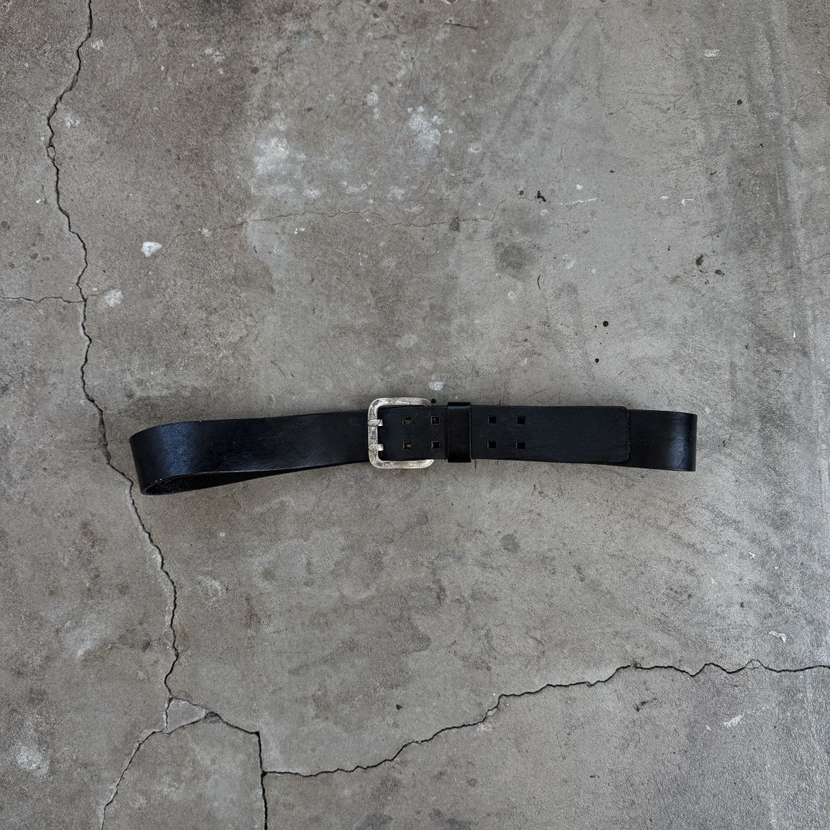 Seditionaries Vintage Silver Geek Leather Belt Size ONE SIZE - 3 Thumbnail