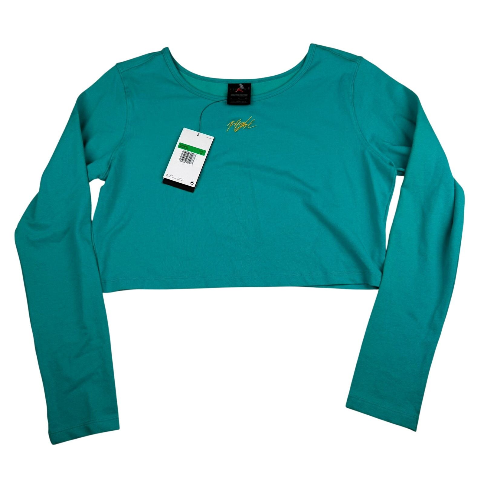 Jordan Brand Jordan Flight Crop Long Sleeve Top Teal XL Size XL / US 12-14 / IT 48-50 - 1 Thumbnail