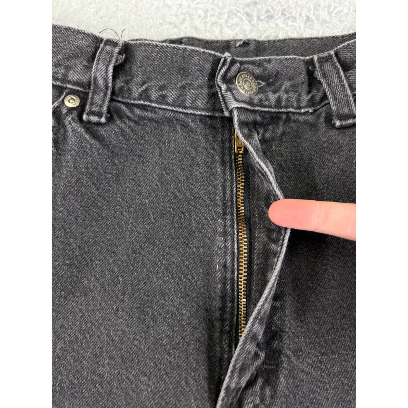 Lee VINTAGE Lee Jeans Juniors 14 Black High Rise Mom 26x28 100% Cotton Denim Distressed 5-Pocket Designer Western America Lee Womens Jeans Size 36" / US 14 / IT 50 - 5 Thumbnail