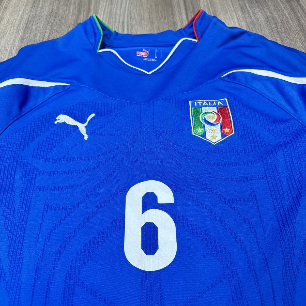 Puma Italy 10/12 home shirt #6 De Rossi Size US L / EU 52-54 / 3 - 3 Thumbnail