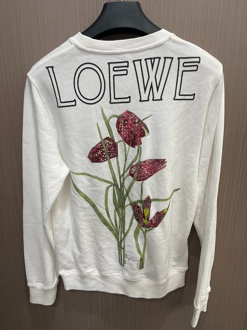 Loewe LOEWE White ladies' floral long sleeves Size M / US 6-8 / IT 42-44 - 2 Thumbnail