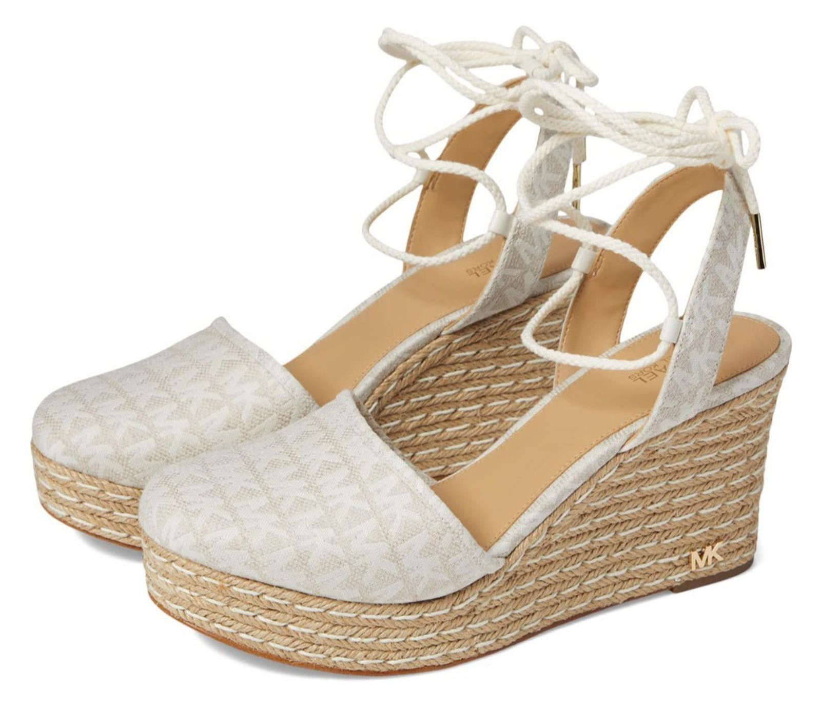 Michael Kors Michael Kors Margie Closed Toe Wedge Sandals Natural 7.5 NEW Size US 7.5 / IT 37.5 - 1 Thumbnail