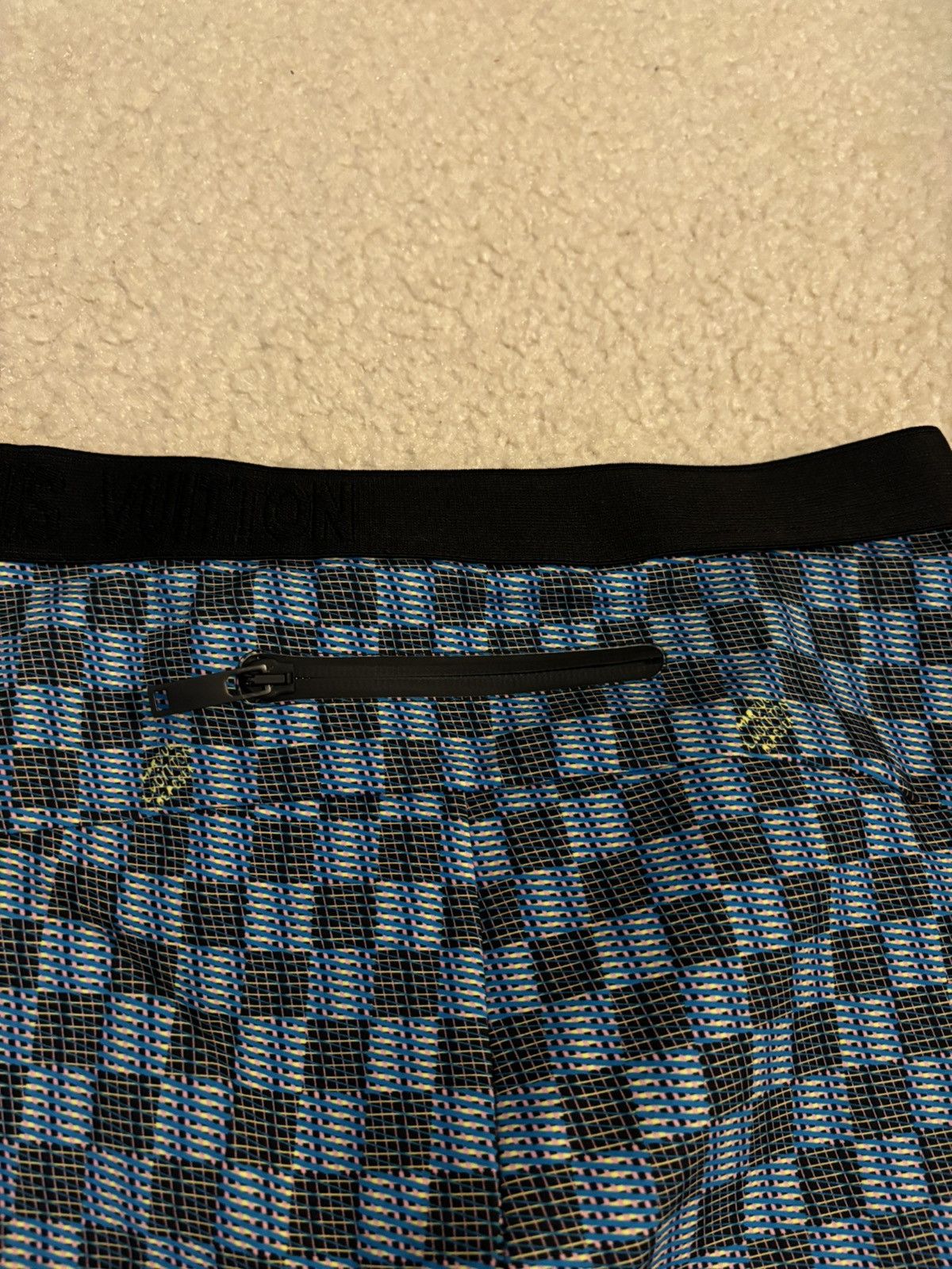 Louis Vuitton Louis Vuitton Damier Technical Track Pants Blue Black Size 26" / US 2 / IT 38 - 9 Thumbnail