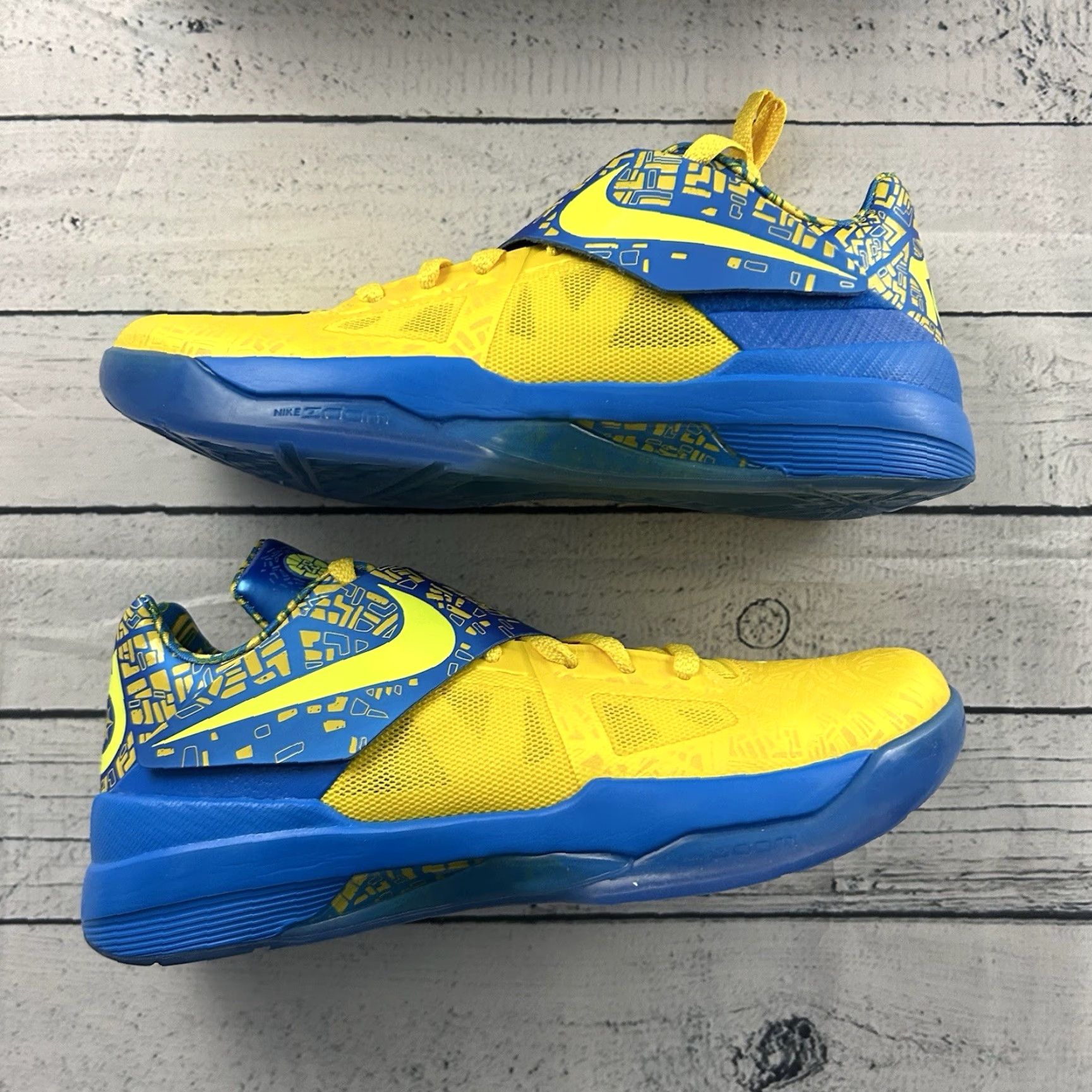 Nike Nike Zoom KD IV Scoring Title Photo Blue Lemon Twist FZ5916 400 Men's Size 9.5 Size ONE SIZE - 2 Thumbnail