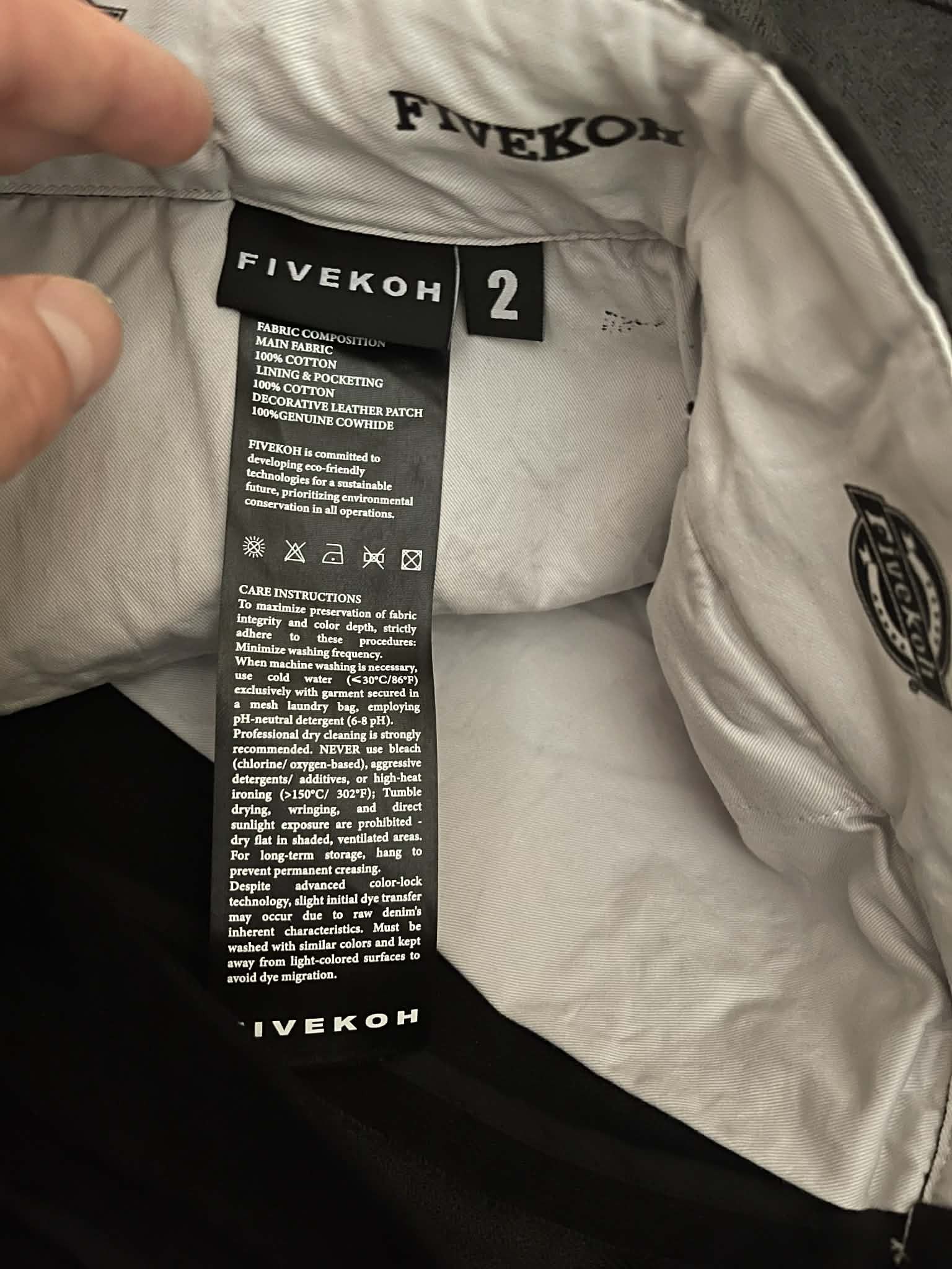 Other Black Waxed Raw Denim Jeans by Five-Koh Size US 32 / EU 48 - 5 Thumbnail
